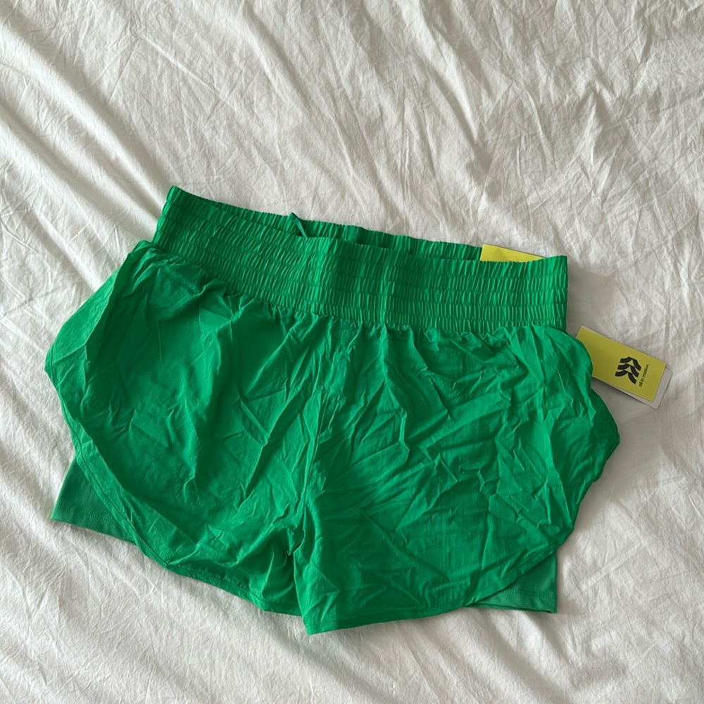 New w tags All In Motion lime green active shorts
